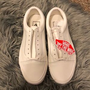 Old Skool Vans Leather White